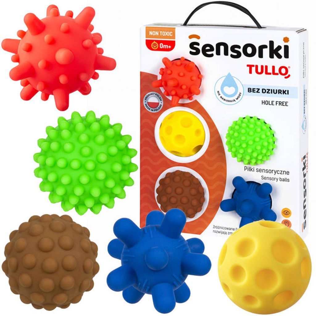 TULLO Senzorické míčky bez otvoru 5 ks 74170 Obrázek produktu 