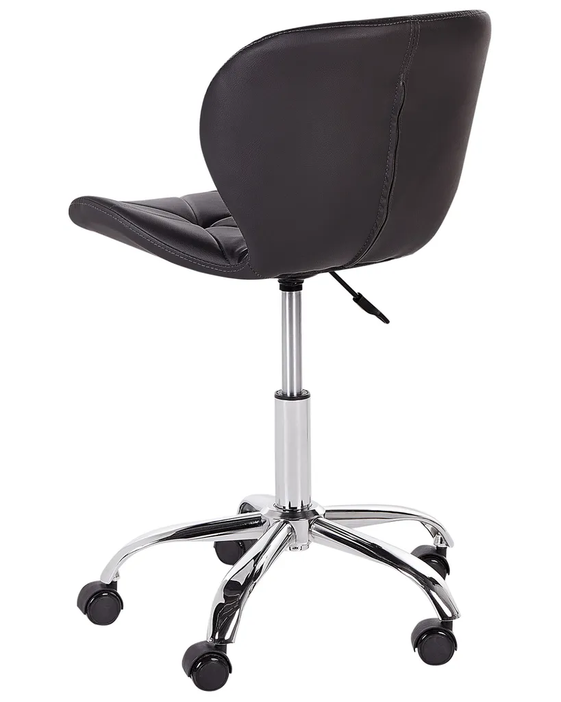 Fauteuil de bureau Valetta Lumarko en simili cuir noir pour ordinateur - 5