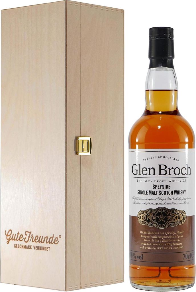 Glen Broch Speyside Single Malt Scotch Whisky mit Geschenk-HK