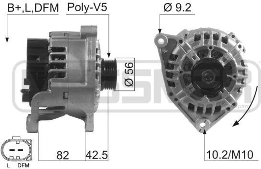 Alternateur ERA 210535A Puissant pour Moteur Audi A6 et Skoda Superb