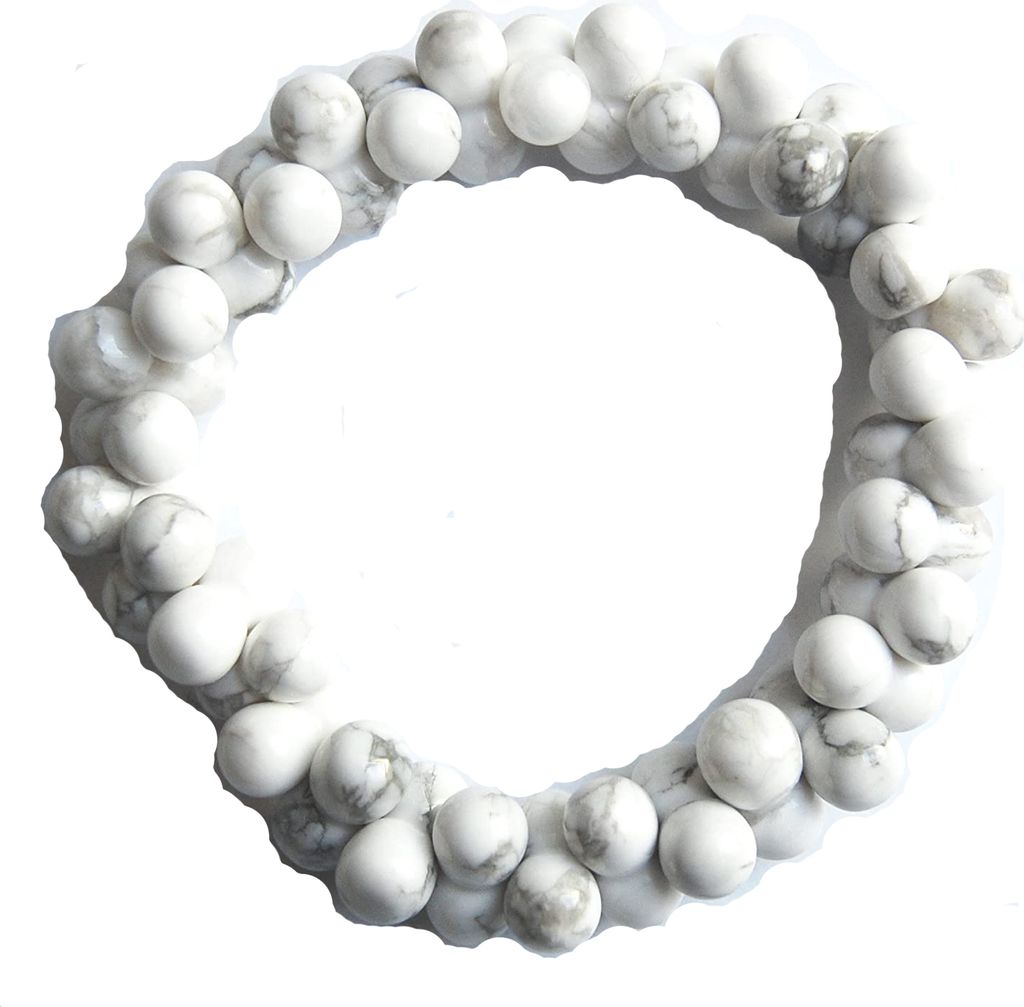 Edelstein-Armband DNA, Magnesit, Kugeln, Ø 7 mm