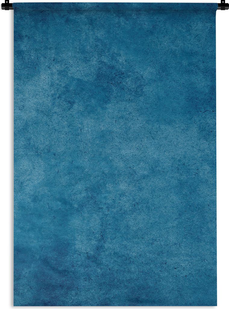 MuchoWow Wandteppich Wandbehang Beton - Blau - Vintage - Strukturiert - Industriell 120x180 cm Tapisserie Dekoration Wandtuch - Schlafzimmer - De...