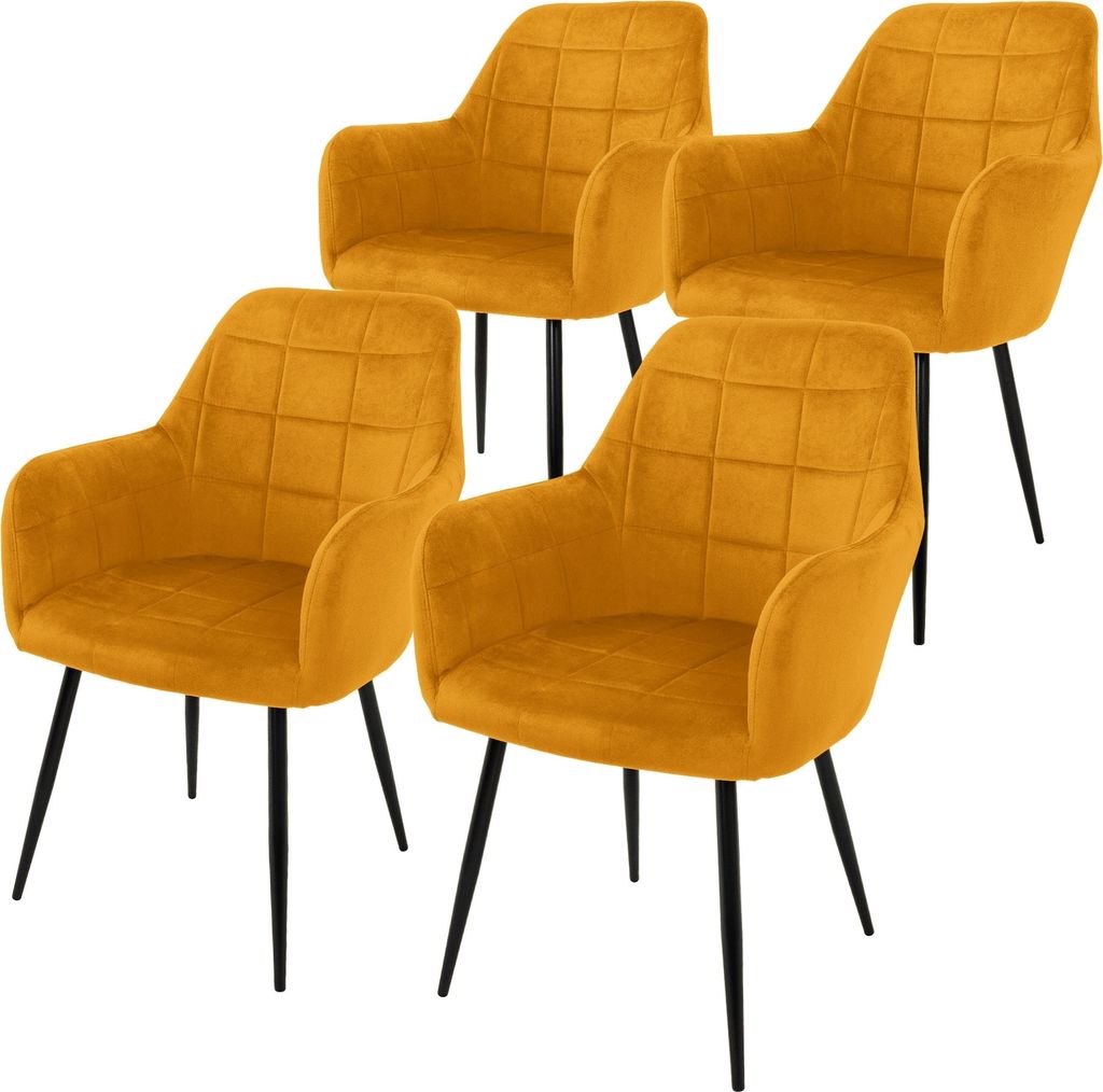 ML-Design 4er Set Esszimmerstühle mit Rücken- und Produktbild 