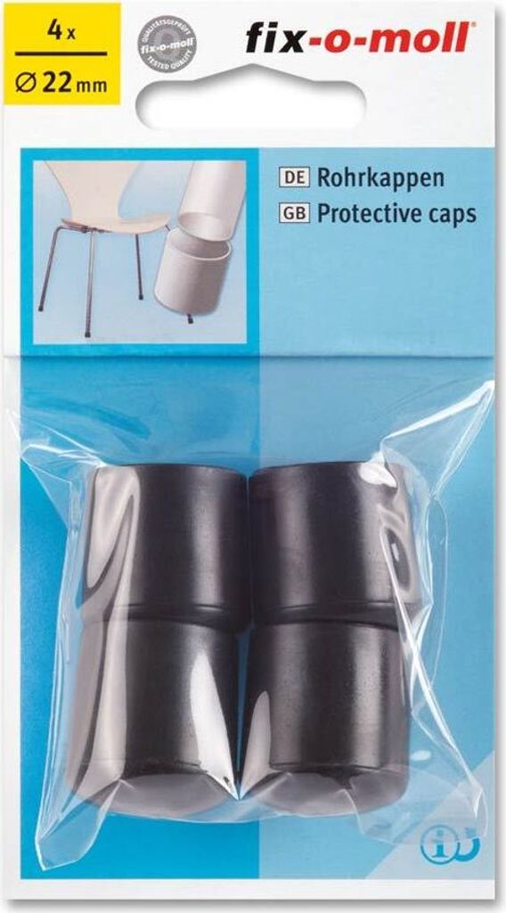 Rohrkappen rund 22mm schwarz fix-o-moll Produktbild 