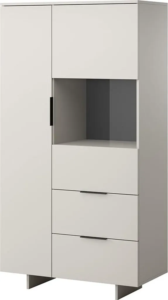 Vitrine Canterbury Beige 170 cm : Rangez sans Encombrer votre Séjour