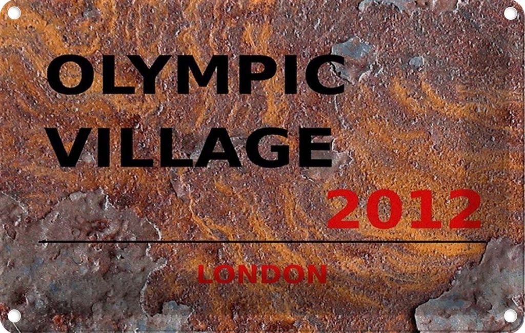 vianmo Blechschild 20x30 cm Olympic Village 2012 Abenteuer Reisen England Urlaub