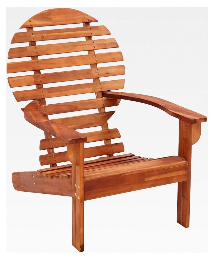 Adirondack-Stuhl aus massivem Akazienholz für Garten, Terrasse, Balkon und Camping