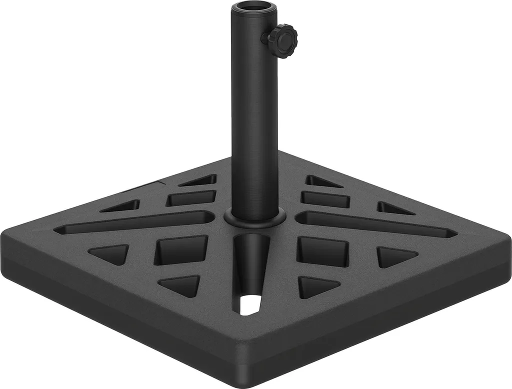 Pied de parasol béton 15 kg stable contre le vent support noir universel