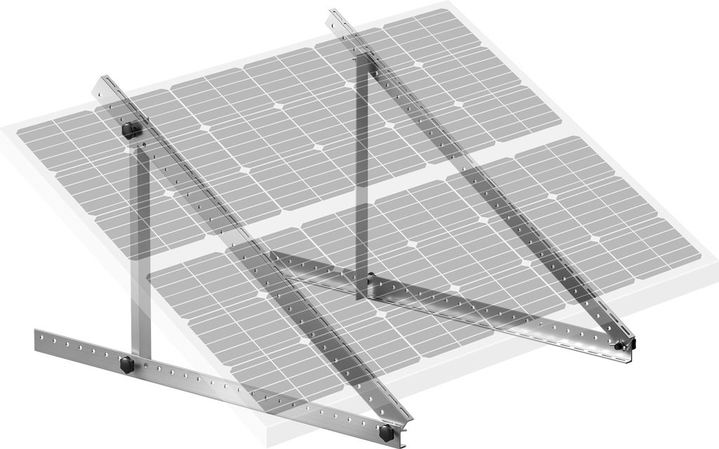 VEVOR 50-Zoll-Montagehalterungen für Solarmodule, 0 bis 90° verstellbare Neigungshalterungen unterstützen 100-550 W Solarmodule, leichte Alumini...