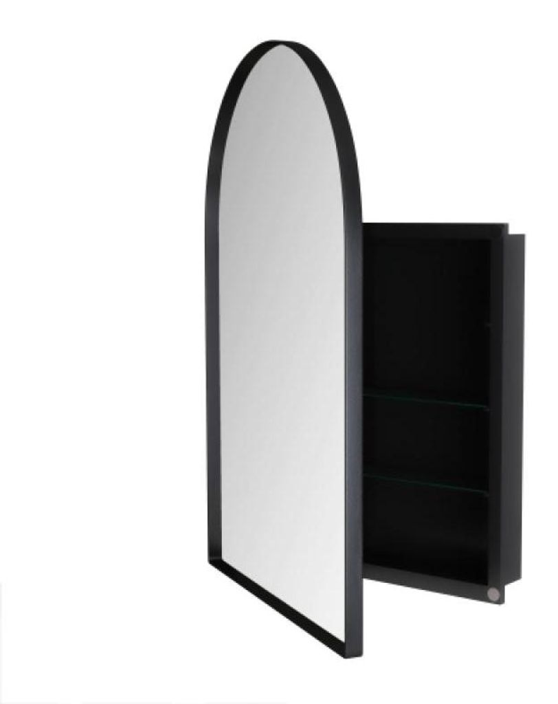Zimilo Arched Badezimmerspiegelschrank, Wandspiegel mit Produktbild 