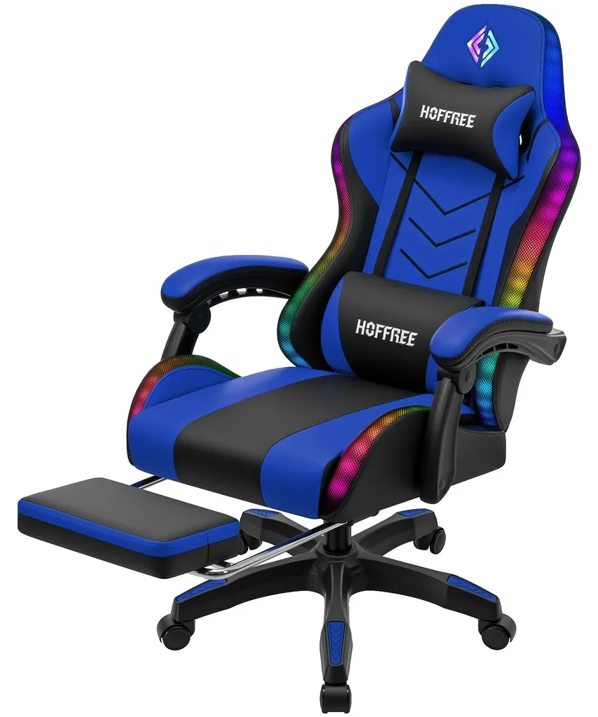 Fauteuil gaming ergonomique G-Pro X - Accoudoirs réglables Bleu Profond