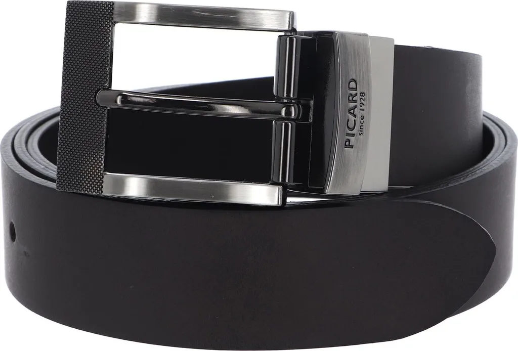 Cintura Uomo Picard Pelle 110cm Reversibile Nero/Marrone Elegante