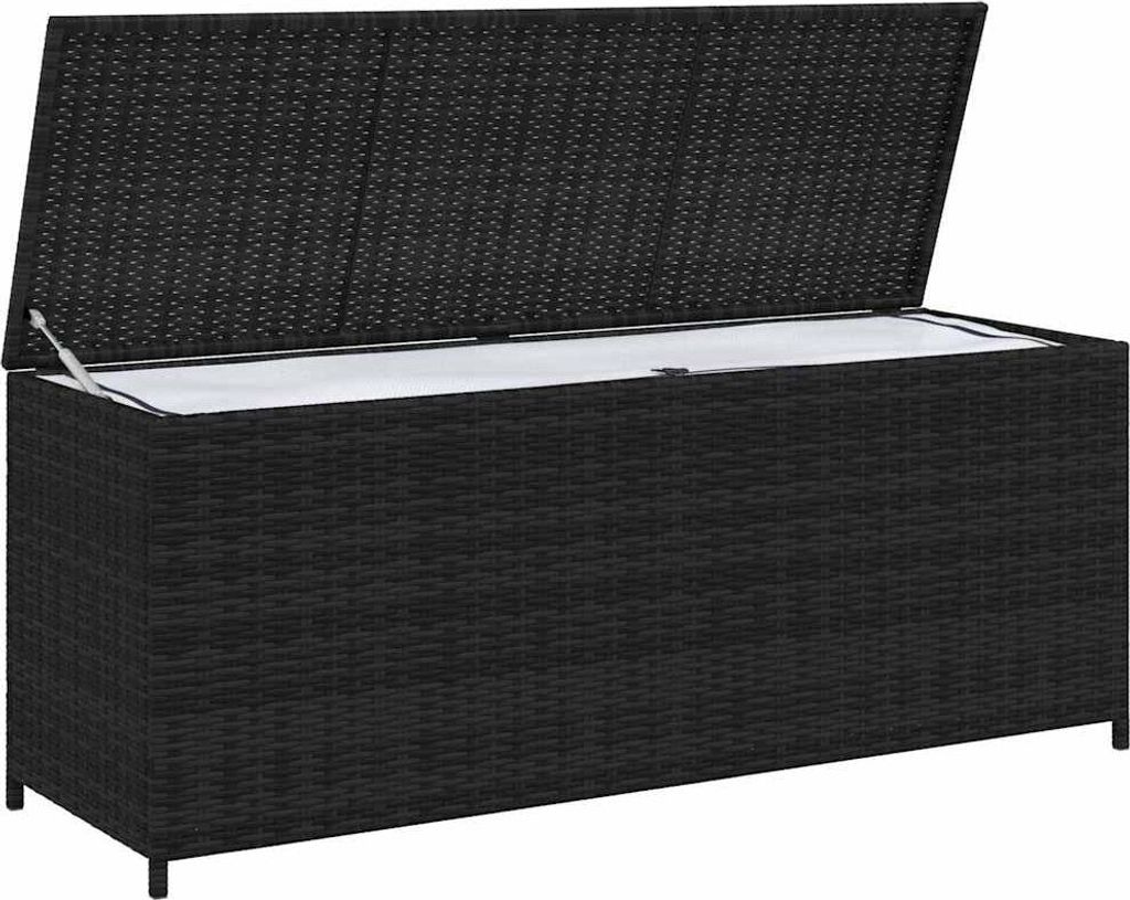 vidaXL Záhradný odpočinkový box čierny 150x50x60 cm Poly Obrázok produktu 