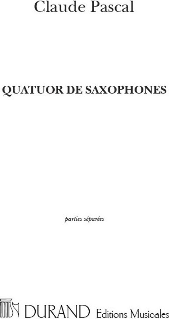 Quatuor de saxophones parties