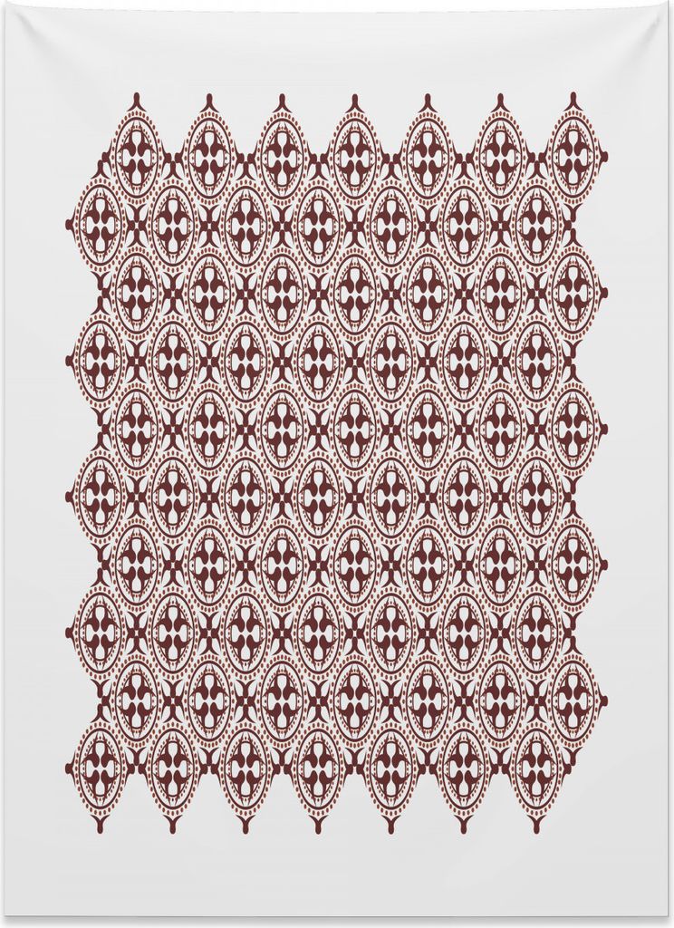 Abakuhaus Ethnisch Wandteppich, Javanesischer Weinlese-Batik aus Weiches Mikrofaser Stoff Kein Verblassen Klare Farben Waschbar, 110 x 150 cm, Wei...