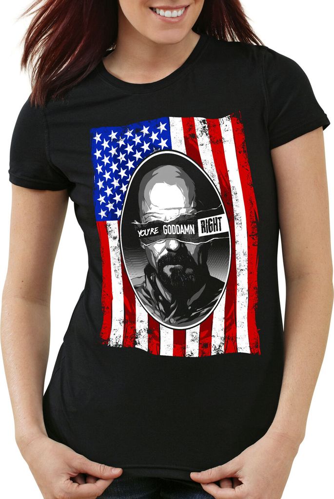 style3 You're Goddamn Right Damen T-Shirt walter meth white, Größe:2XL