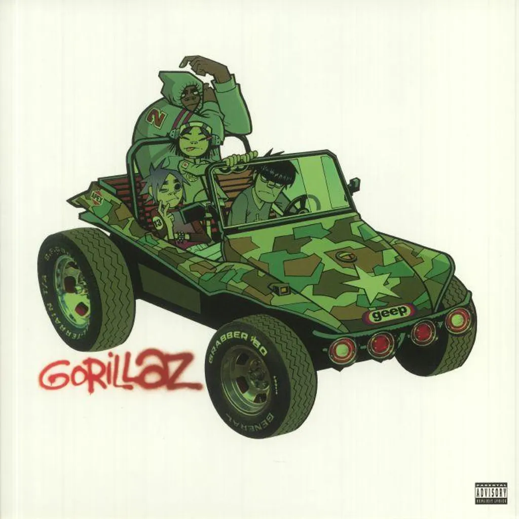 Disque gramophone Gorillaz 2LP pour platine vinyle salon rétro