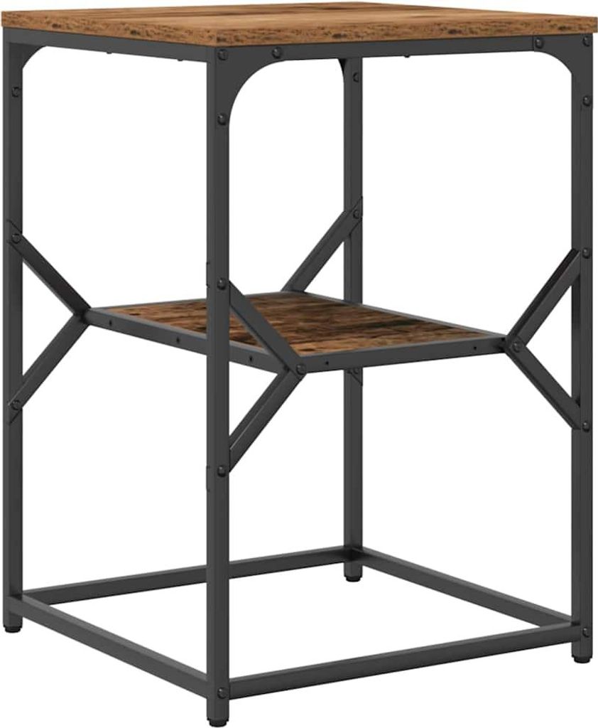 Beistelltisch Altholz 41 x 40 x 60 cm Ingenieure Holz und Stahl