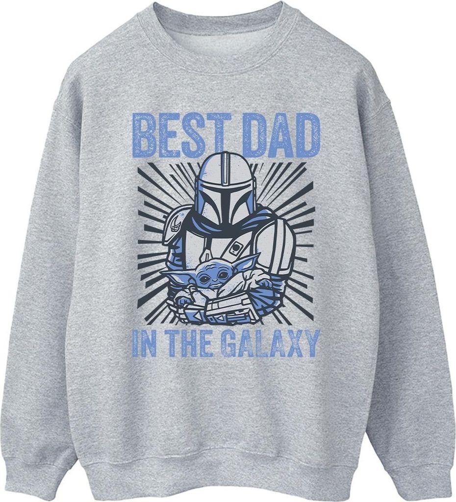 Star Wars - "Mandalorian Best Dad Galaxy" Sweatshirt für Herren BI46755 (M) (Grau)