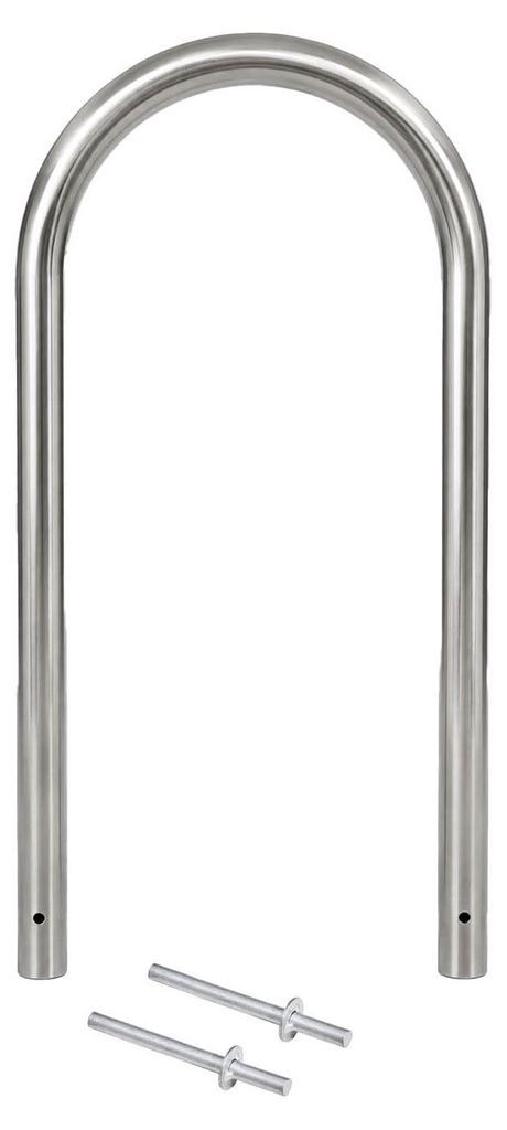 Fahrradanlehnbügel 115 x 58 cm Edelstahl Ø 60 mm Produktbild 