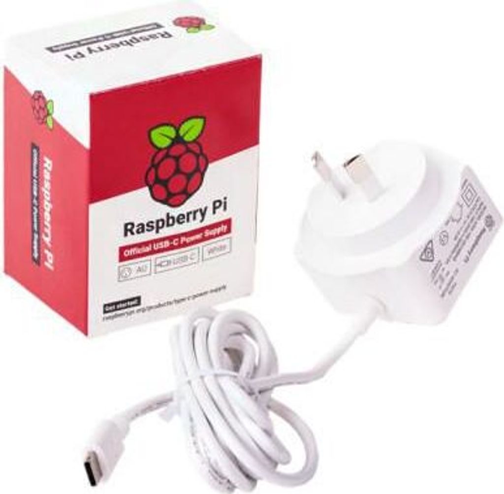 Zasilacz Usb-C Raspberry Pi 4 B, Biały, Wersja Eu, Sc15241 Zdjęcie produktu 