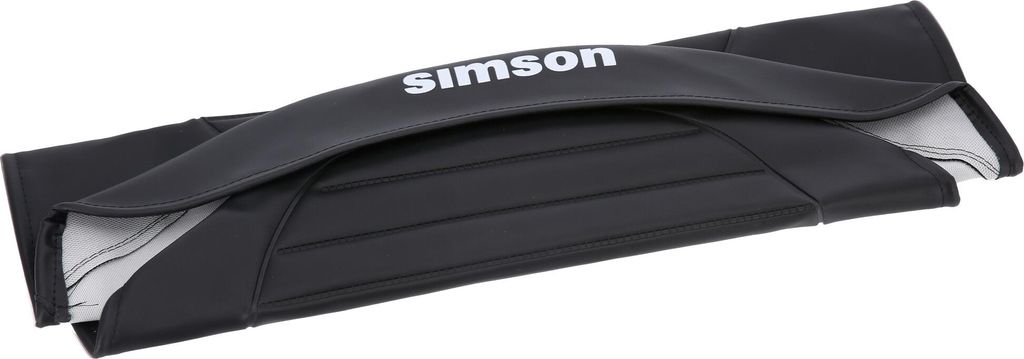 Sitzbezug strukturiert, schwarz mit SIMSON-Schriftzug - Produktbild 
