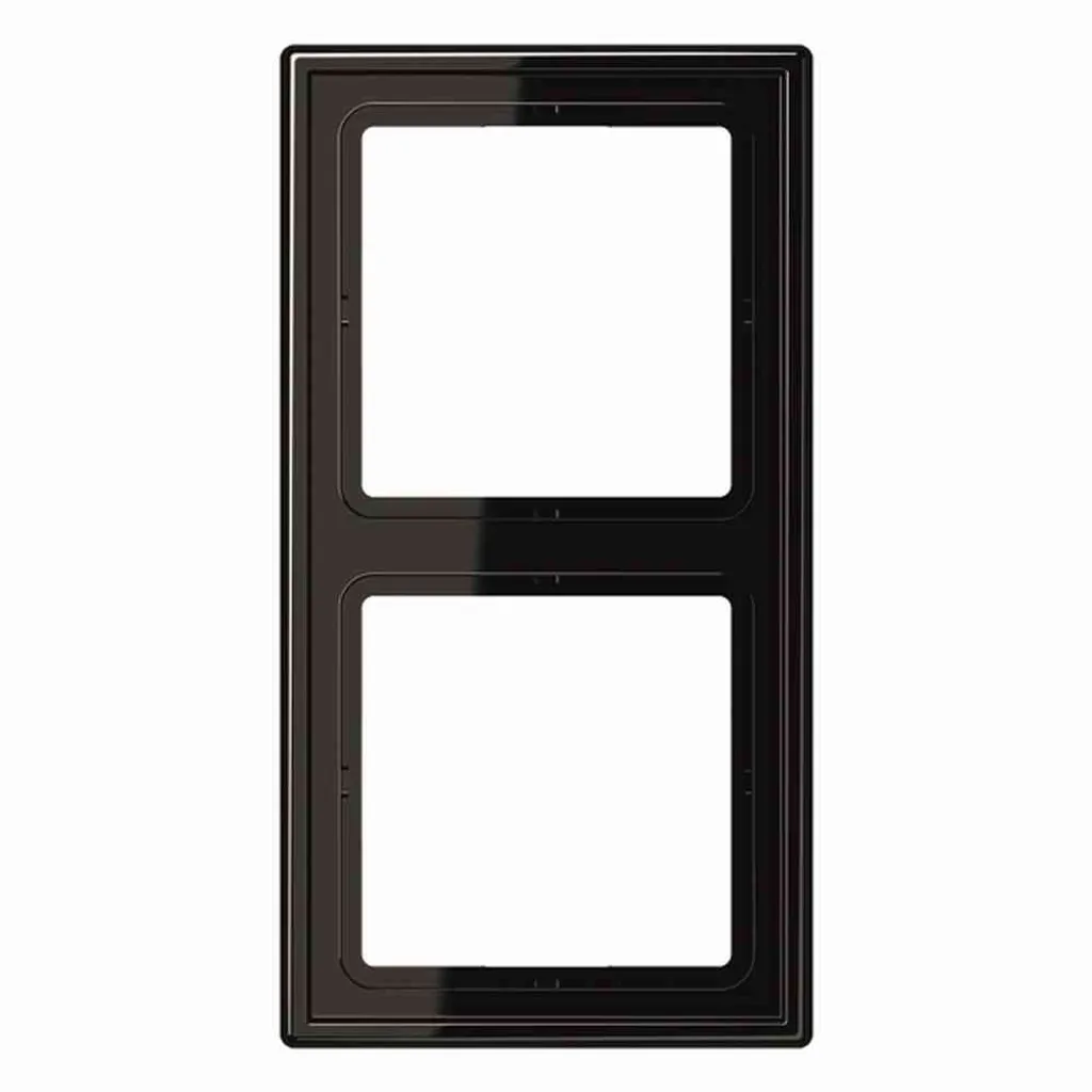 Cadre Double Jung LS 982 SW Noir brillant - LS982SW Duroplast