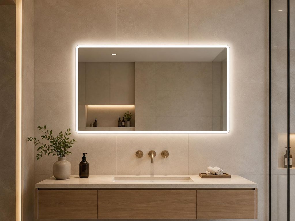 LED Badspiegel Talos Moon 120x70 cm mit umlaufender Produktbild 
