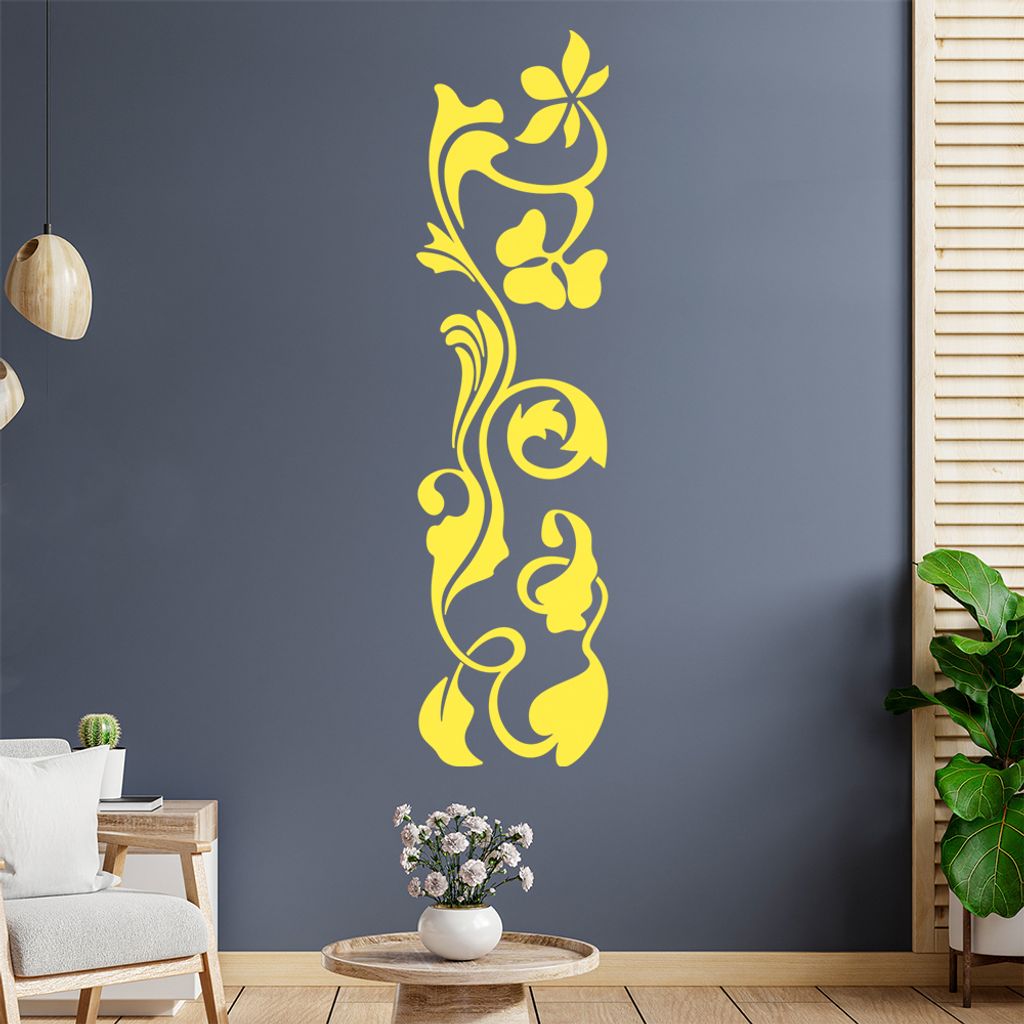 Kleeblatter - Blätter - Ornament Wandtattoo in 6 Größen - Wandaufkleber Wall Sticker - Dekoration, Küche, Wohnzimmer, Schlafzimmer, Badezimmer