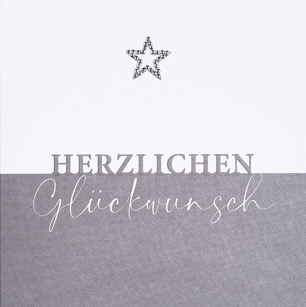 ALLGEMEIN Herzlichen Glückwunsch Serie Diamond Glückwunschkarte im