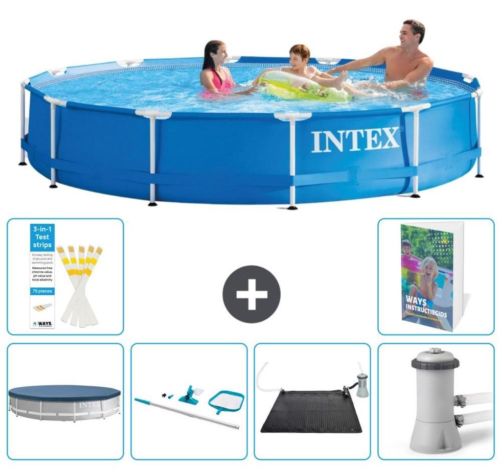 Frame Pool Rund - 366x76 cm - 7-teilig S67