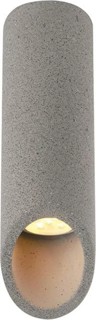Spot de plafond cylindrique en béton noir FALTSO pour ampoule GU10 ACA