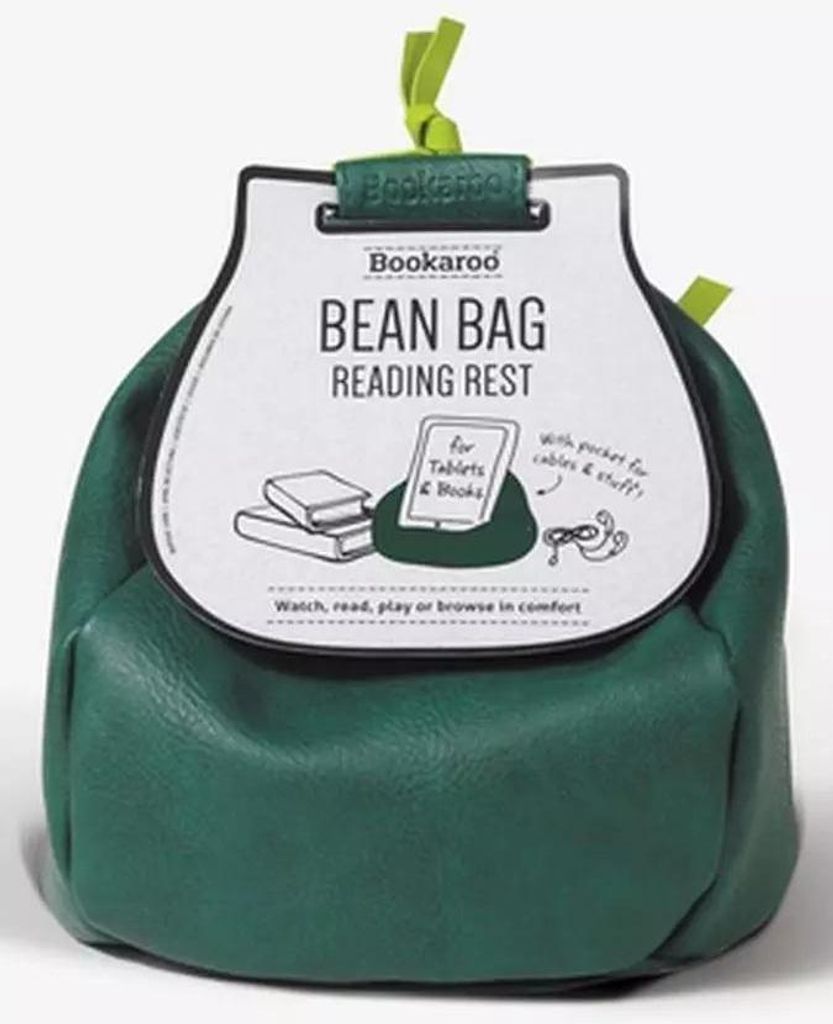 Bean Bag Pufa z kieszonką pod książkę/tablet ziele