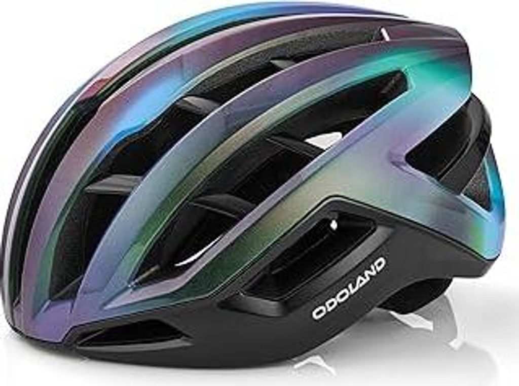 Odoland Fahrradhelm für Damen und Herren, Erwachsene Rennradhelm mit Belüftungssystem, Leicht Radhelm mit individuelle Größenanpassung, Cityhelm