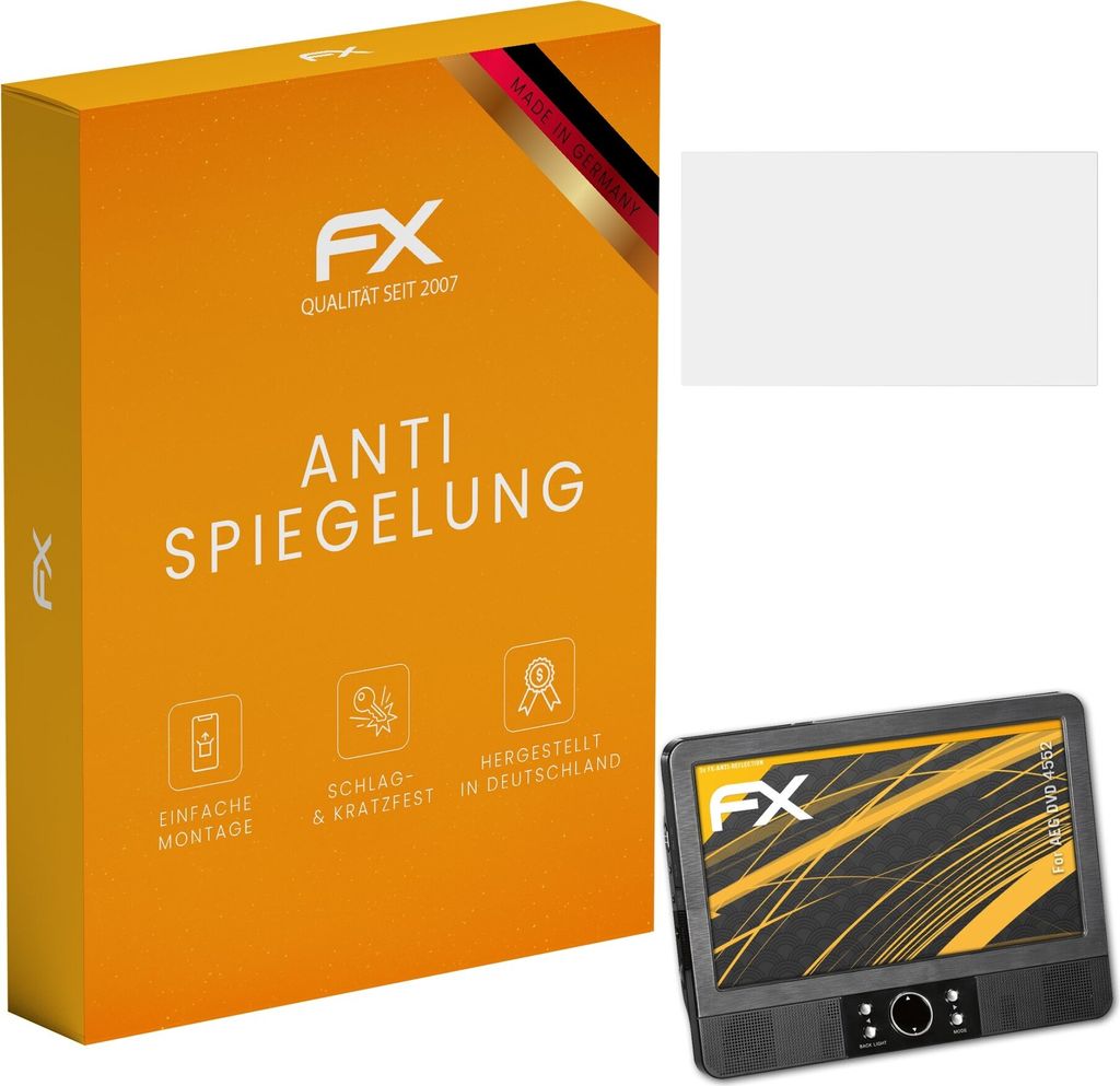 atFoliX FX-Antireflex 3x Schutzfolie kompatibel mit AEG DVD 4552 Displayfolie