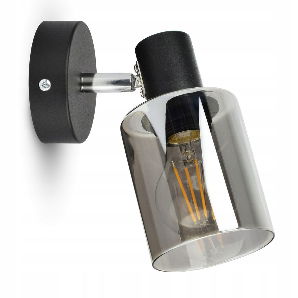 LUXOLAR - LED Wandleuchte Schwarz E27 60 W - Wandlampe Innen Schwenkbar für Wohnzimmer, Küchen - Wandbeleuchtung, Klassisches Design
