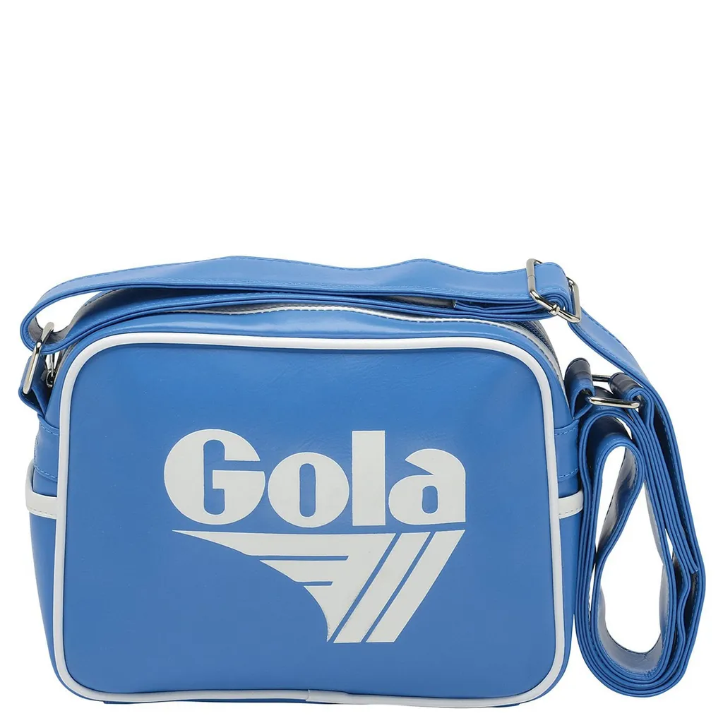 Gola Micro Redford Sac à Bandoulière Bleu et Blanc Style Rétro Vintage