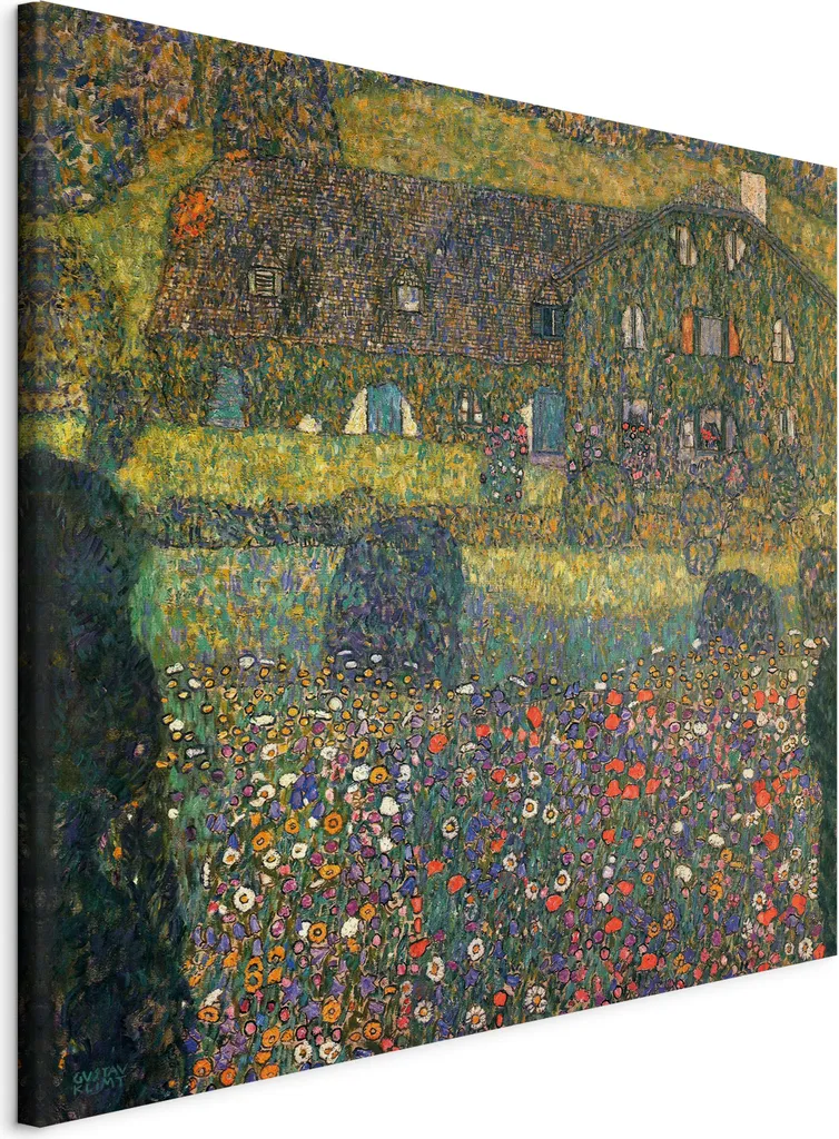 Decorazione Parete Lago Attersee 70x70 - Quadro Moderno TNT Klimt