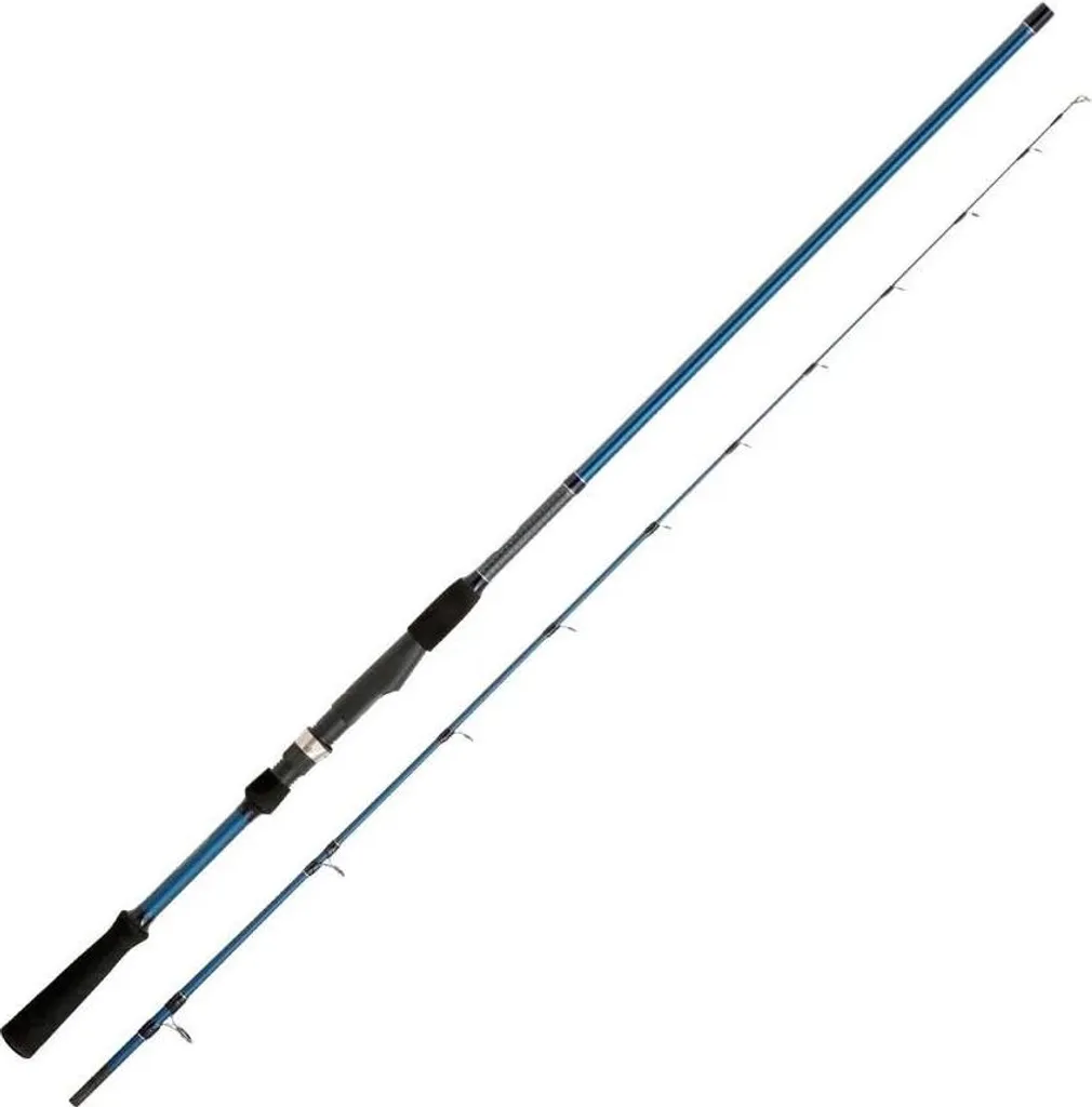 Canne à Lancer Télescopique Argentée 1,80m Ligne Bleue Sépia 20-120g