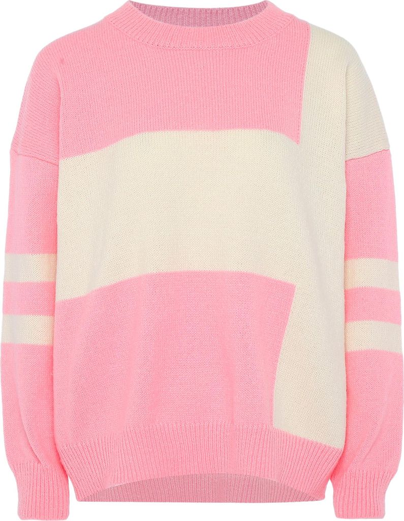 FENIA damen pullover - rosa wollweiss, XS/S