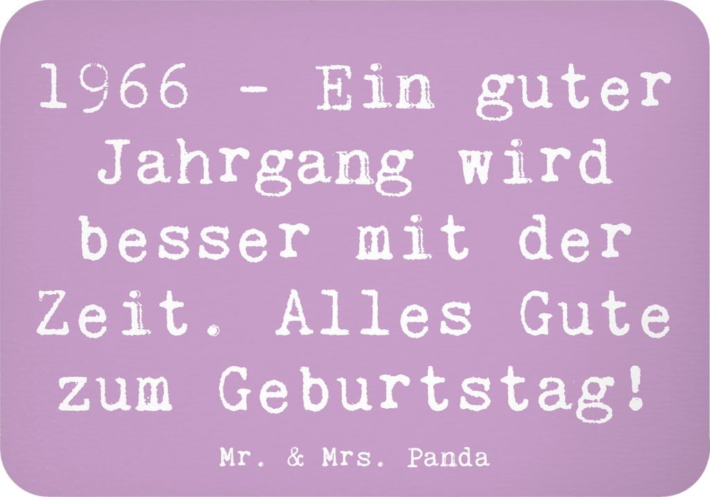Mr. & Mrs. Panda magnet Spruch 1966 Geburtstag - Lavendeltraum - Geschenk, Kühlschrankmagnet, Geburtstagsgeschenk, whiteboardmagnet, besondere Ges...