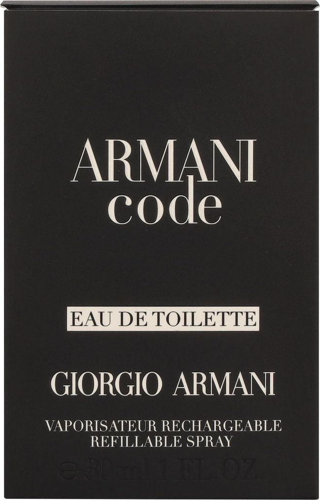 Armani Code Pour Homme Eau de Toilette Refillable 30ml Image du produit 