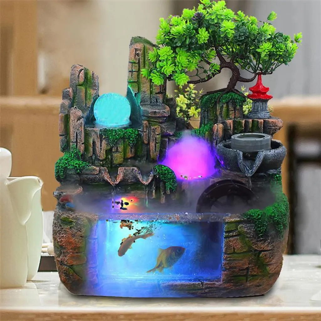 Fontaine d'intérieur zen cascade d'eau pour décoration de bureau chic