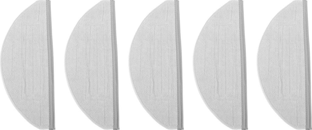 5 Stück Kehrroboter-Wischtücher, halbrunde Faser-Kehrroboter-Reinigungspads für Roborock S8, S7 MaxV, S7 MaxV Plus, S7 MaxV Ultra, S7 Pro Ultra