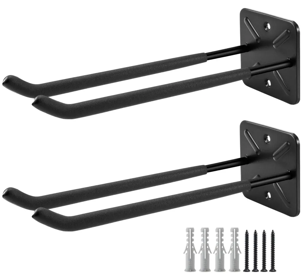 Rangement de Garage pour Pneus et Outils : Lot de 2 Crochets Muraux XL