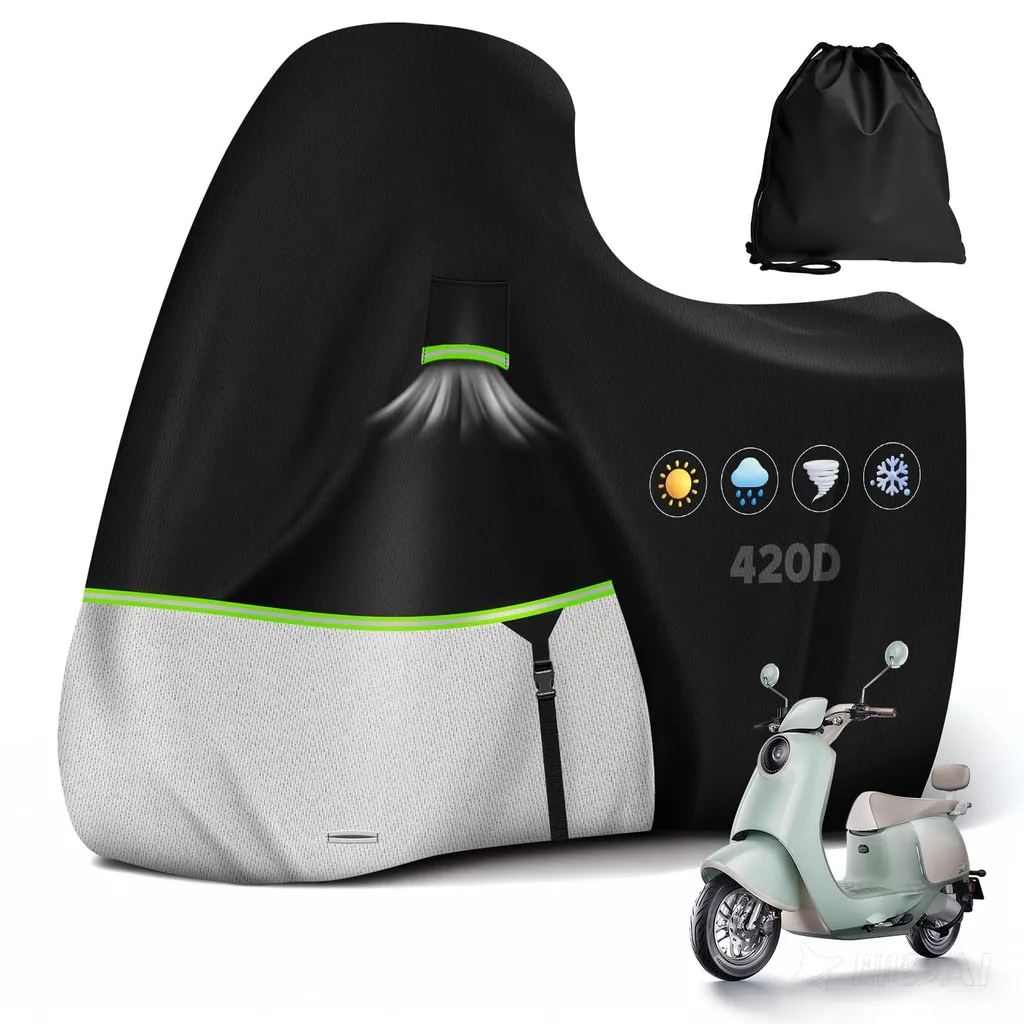 Bâche de Protection Moto pour Vespa GT 125 à 300 Housse Hivernale Noire