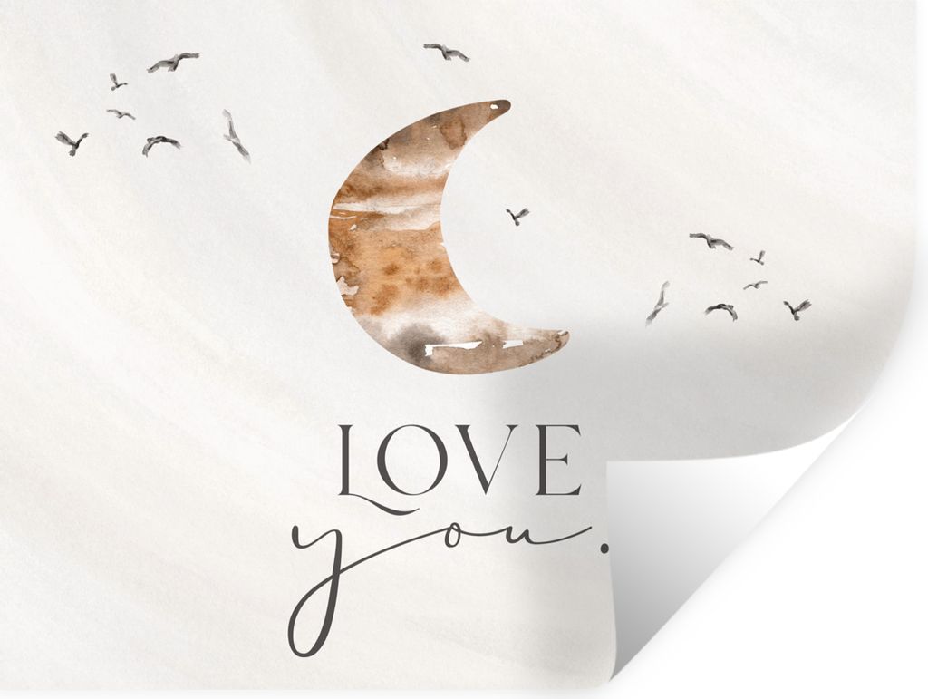 MuchoWow Wandtattoo Wandsticker Wandaufkleber Zitate - Sprichwörter - Kinder - Liebe dich - Jungen - Mädchen - Kinder 40x30 cm Selbstklebend un...