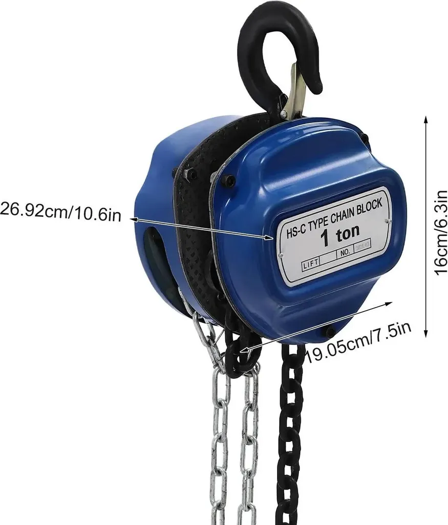 Palan à chaîne pour atelier et garage 1t - Solution de levage manuel