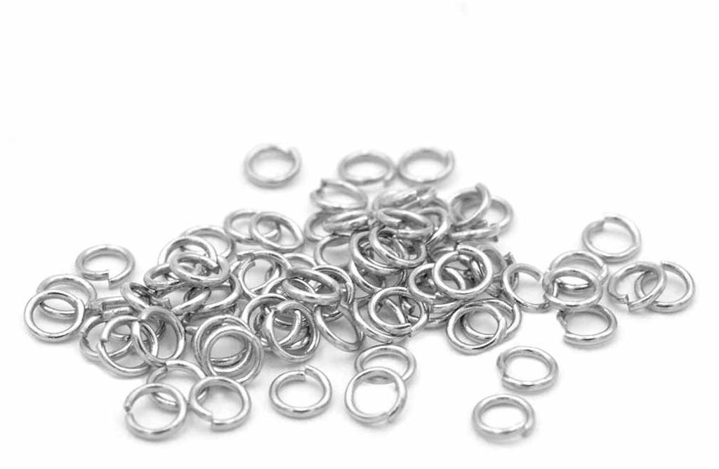 Vintageparts Biegeringe 304 Edelstahl platinfarben 3mm 100 Produktbild 
