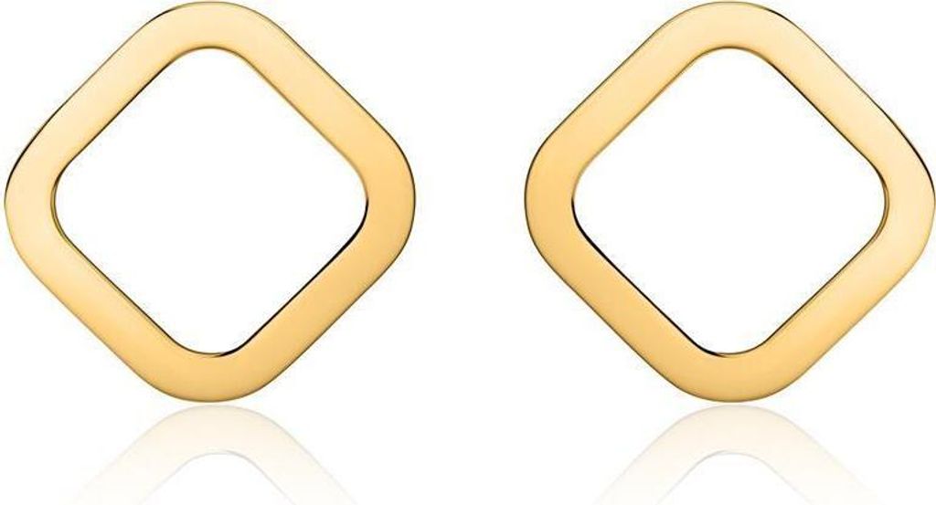Quadratische Ohrstecker für Damen aus 14K Gold von Unique
